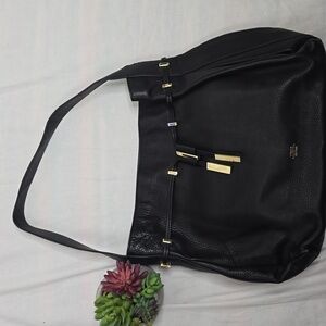 Vince Camuto Black Leather Shoulder Bag